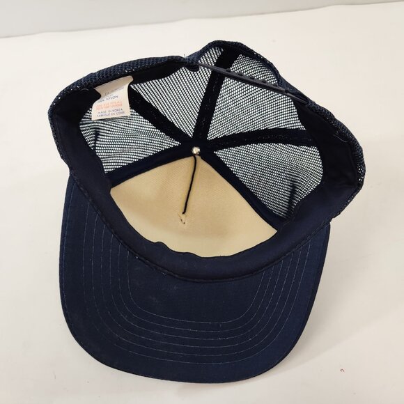 New York State Police Patch Trucker Hat Mesh Vtg 80s Blue Snapback Cap - Picture 7 of 10